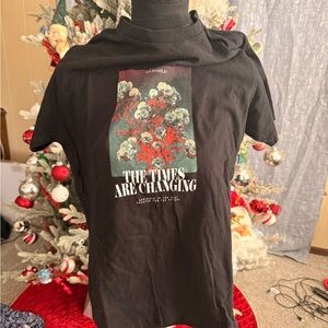 Black Graphic Tee - The Times Are Changing